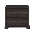 Carmenita 2 Drawer Might Night Stand in Rustic Light Brown Finish on Solid Wood