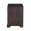 Carmenita 2 Drawer Might Night Stand in Rustic Light Brown Finish on Solid Wood