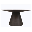 Jaden Solid Wood Round Dining Table in Charred Ember Brown Finish