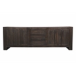 Jaden Solid Wood Sideboard With 3 Drawers And 4 Doors In Charred Ember Brown
