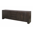 Jaden Solid Wood Sideboard With 3 Drawers And 4 Doors In Charred Ember Brown