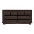 Astrid 8-Drawer Dresser in Appalachian Brown on Oak Solid Wood
