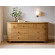 Astrid 8 - Drawer Dresser in Natural Finish on Oak Solid Wood