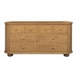 Astrid 8 - Drawer Dresser in Natural Finish on Oak Solid Wood