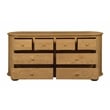 Astrid 8 - Drawer Dresser in Natural Finish on Oak Solid Wood