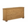Astrid 8 - Drawer Dresser in Natural Finish on Oak Solid Wood