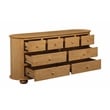 Astrid 8 - Drawer Dresser in Natural Finish on Oak Solid Wood