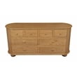 Astrid 8 - Drawer Dresser in Natural Finish on Oak Solid Wood