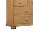 Astrid 8 - Drawer Dresser in Natural Finish on Oak Solid Wood