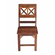 Trinidad Set of Two Wood Dining Chairs in Natural Brown Finish
