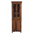 Trinidad Tall Wine Cabinet in Natural Brown Finish on Reclaimed Wood