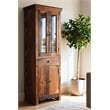 Trinidad Tall Wine Cabinet in Natural Brown Finish on Reclaimed Wood