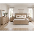 Carmenita Queen Bed in Rustic Light Brown Finish on Solid Wood