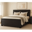 Carmenita California King Bed in Rich Umber Brown Finish on Solid Wood