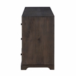 Carmenita 6 Drawer Dresser in Rich Umber Brown Finish on Solid Wood