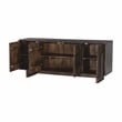 Ronson 4-Door Sideboard in Walnut Brown Finish on Solid Wood