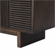 Ronson 4-Door Sideboard in Walnut Brown Finish on Solid Wood