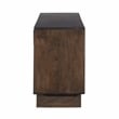 Ronson 4-Door Sideboard in Walnut Brown Finish on Solid Wood