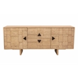 Durant Credenza in Neutral Beige Finish on Mango Solid Wood