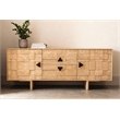 Durant Credenza in Neutral Beige Finish on Mango Solid Wood