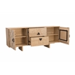 Durant Credenza in Neutral Beige Finish on Mango Solid Wood