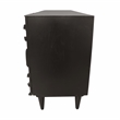 Cahill 4-Door Sideboard in Modern Black Finish on Solid Wood