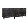 Cahill 4-Door Sideboard in Modern Black Finish on Solid Wood