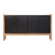 Fawkes 4-Door Sideboard in Matte Black Finish on Mango Solid Wood