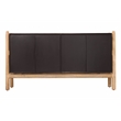 Fawkes 4-Door Sideboard in Matte Black Finish on Mango Solid Wood