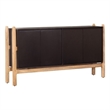 Fawkes 4-Door Sideboard in Matte Black Finish on Mango Solid Wood