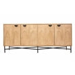 Terrance 4-Door Sideboard in Natural Finish on Mango Solid Wood
