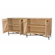 Terrance 4-Door Sideboard in Natural Finish on Mango Solid Wood