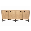 Terrance 4-Door Sideboard in Natural Finish on Mango Solid Wood