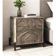 Bristol Nightstand in Smoked Ash Finish on Mango Solid Wood