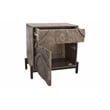 Bristol Nightstand in Smoked Ash Finish on Mango Solid Wood