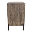 Bristol Nightstand in Smoked Ash Finish on Mango Solid Wood