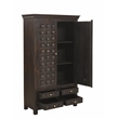 Anisa Tall Cabinet in Antique Brown Finish on Mango Solid Wood