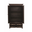 Anisa Tall Cabinet in Antique Brown Finish on Mango Solid Wood