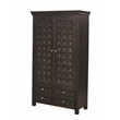 Anisa Tall Cabinet in Antique Brown Finish on Mango Solid Wood