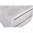 Sarah 2 Drawer Nightstand in Brushed Ivory Finish on Solid Wood