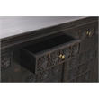 Anisa 105'' Sideboard in Antique Brown Finish on Mango Solid Wood
