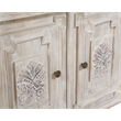 Carter 4-Drawer 4-Door Sideboard in Distressed White Finish on Solid Wood