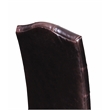 Set of 2 Tufted Back Genuine Leather Side Chairs in Burgundy