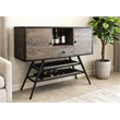 Felix Wine Buffet in Weathered Gray Finish on Mango Solid Wood