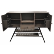 Felix Wine Buffet in Weathered Gray Finish on Mango Solid Wood