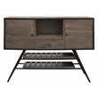 Felix Wine Buffet in Weathered Gray Finish on Mango Solid Wood