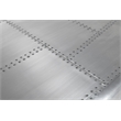 Pilot 1-Drawer Cocktail Table with Silver Aluminum Cladding and Exposed Screws