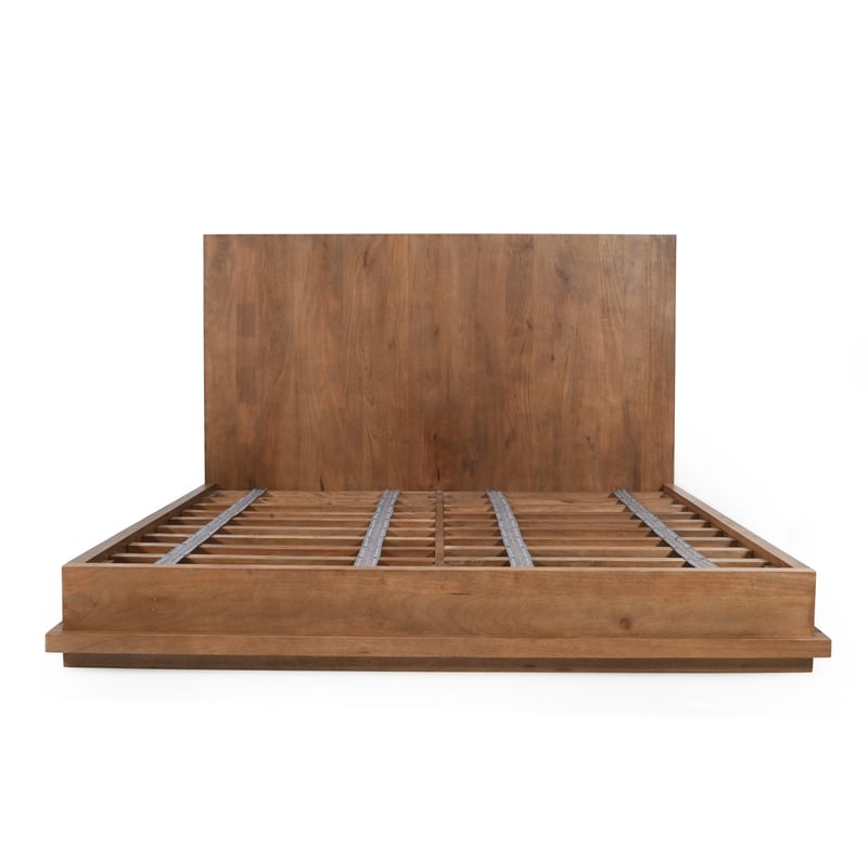 Flagstaff California King Bed in Spice Tan Finish on Mango Solid Wood