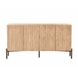 Lana 4-Door Sideboard in Oak Natural Finish on Mango Solid Wood