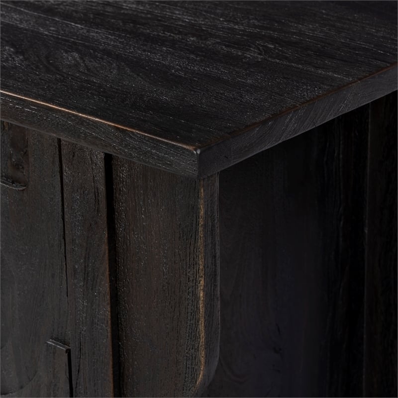 Clint 2-Door Sideboard in Dark Chocolate Brown Finish on Solid Wood